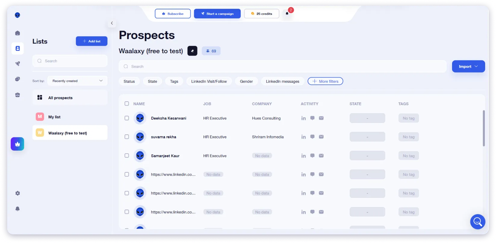 Waalaxy  for LinkedIn Prospecting
