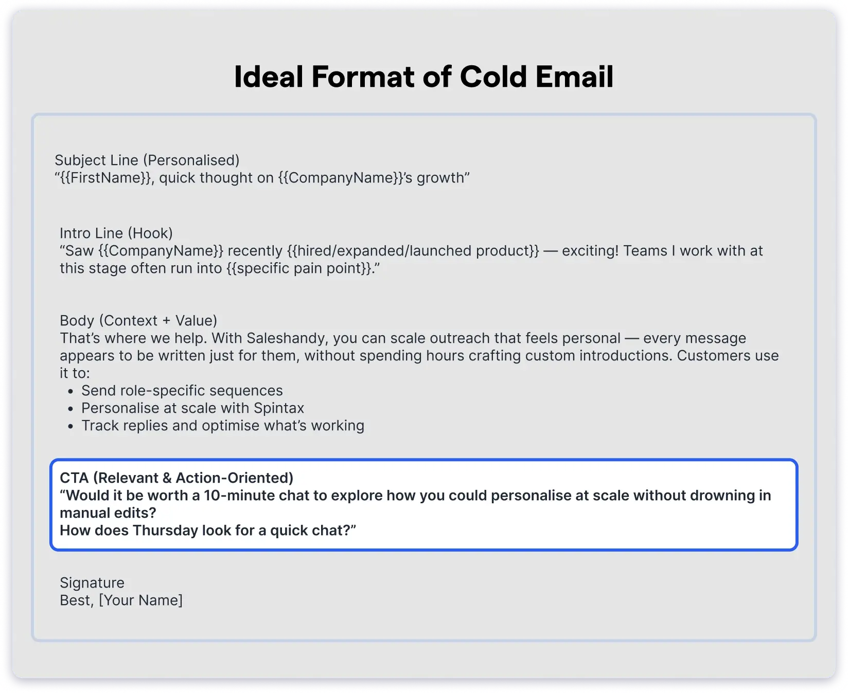 At the end, there should be a non-pushy CTA 