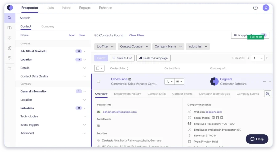 Cognism for Lead Finding