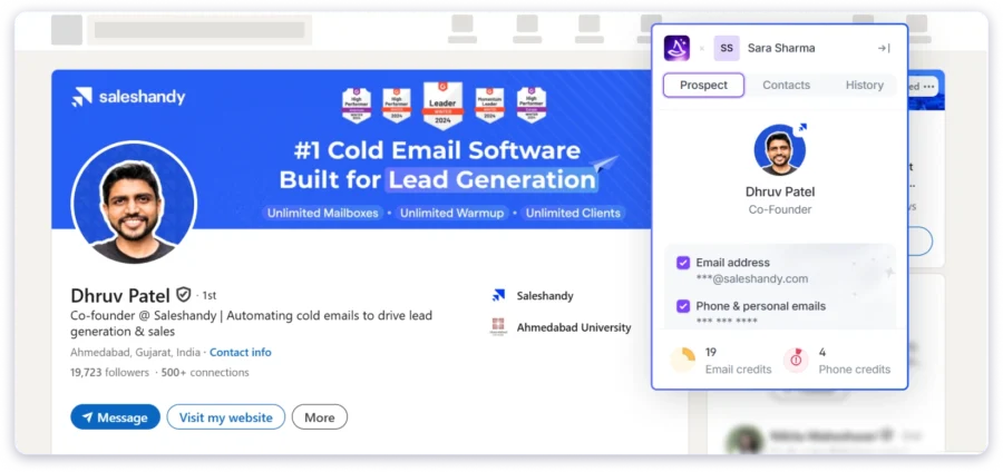 Wiza Lead Finding Extension for LinkedIn and Social Websites