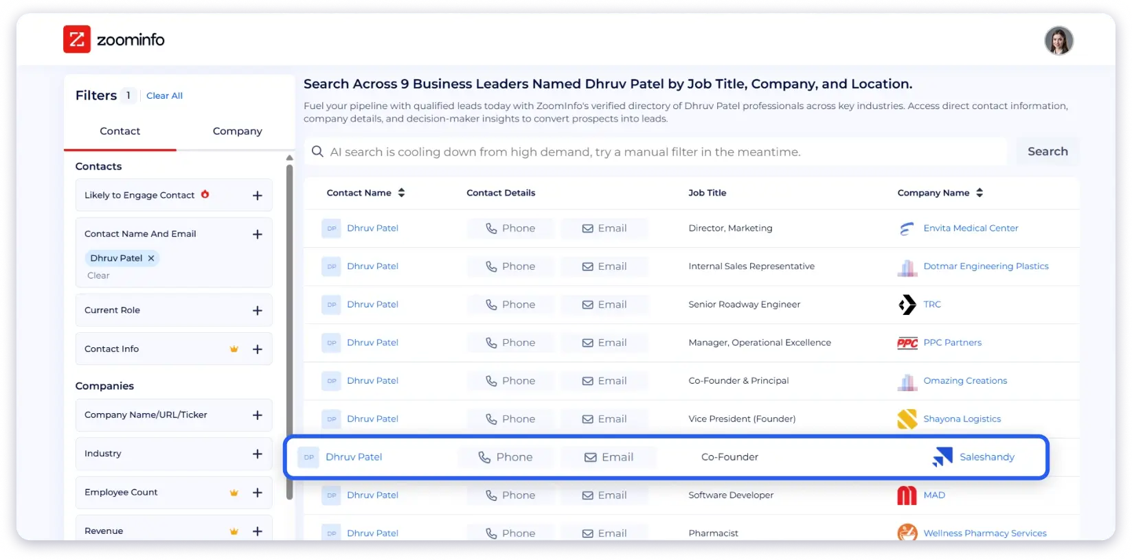 ZoomInfo Email Finder
