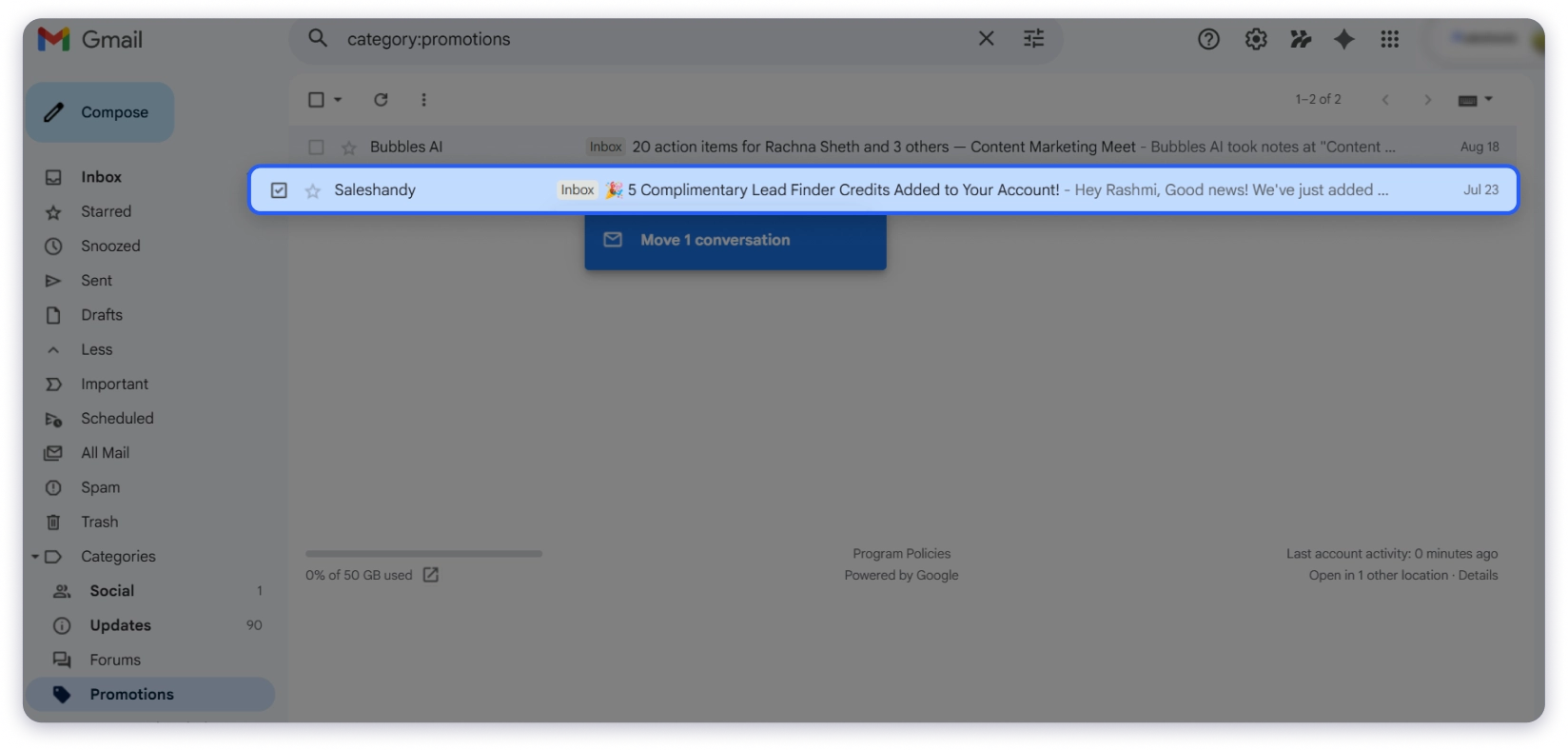 2. How to Move Emails from Promotions to Primary Tab?