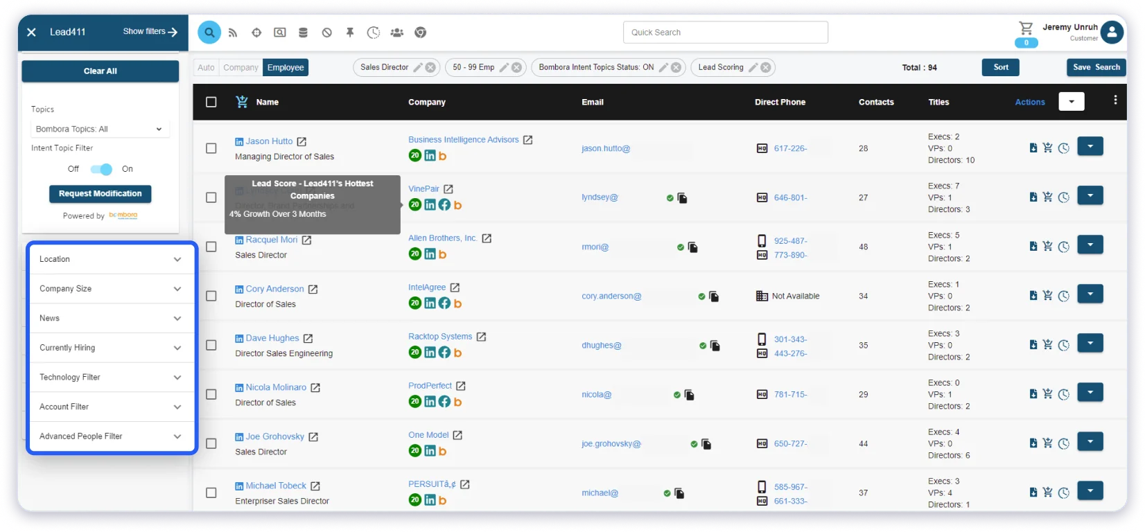 lead411 data provider and vendor