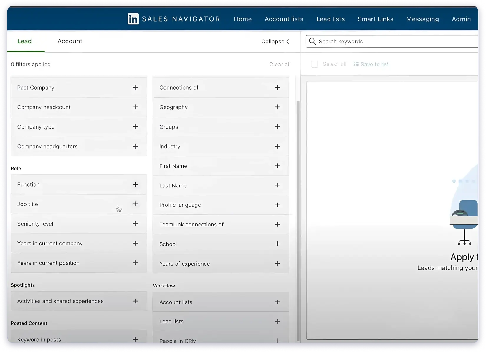 LinkedIn Sales Navigator is the best alternative to Apollo for finding leads on LinkedIn