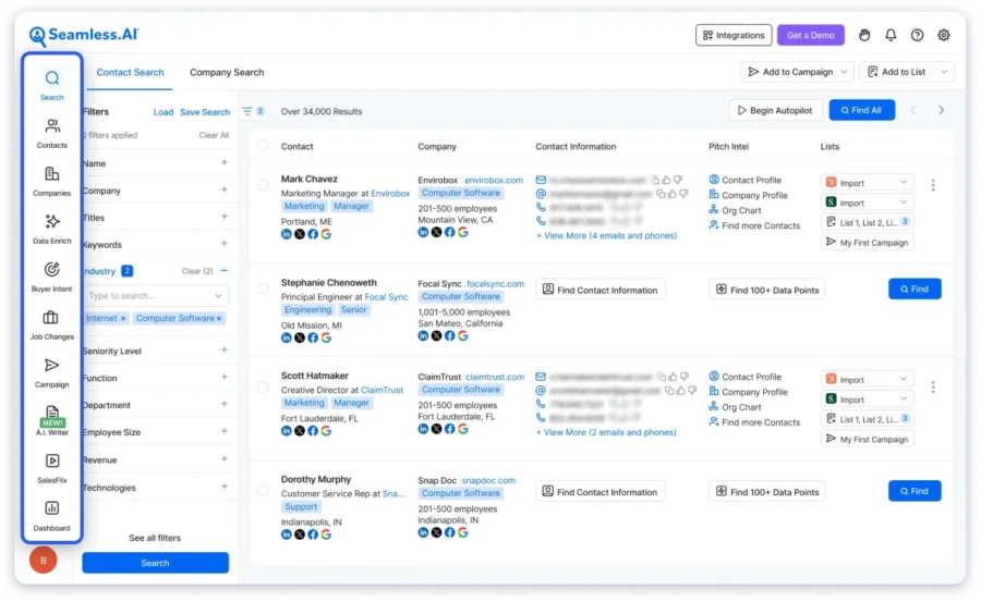 Seamless.ai data provider