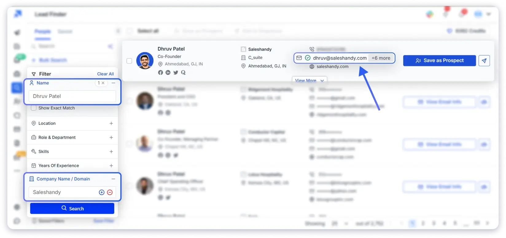 Saleshandy lead finder