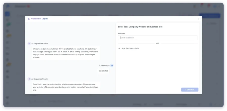 Saleshandy AI Sequence Copilot