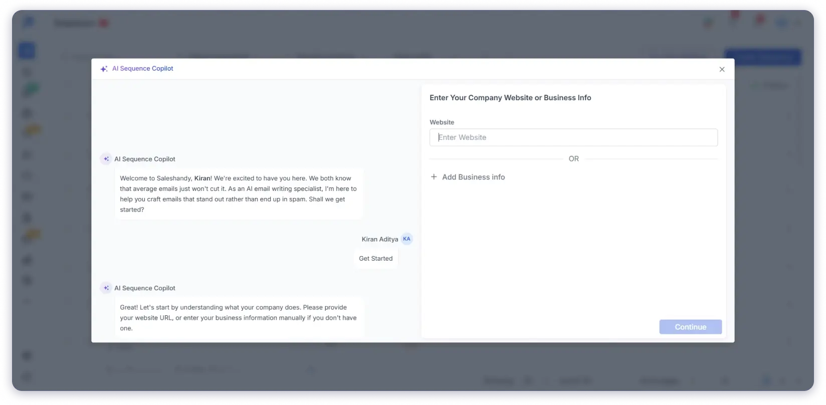 Saleshandy AI Sequence Copilot
