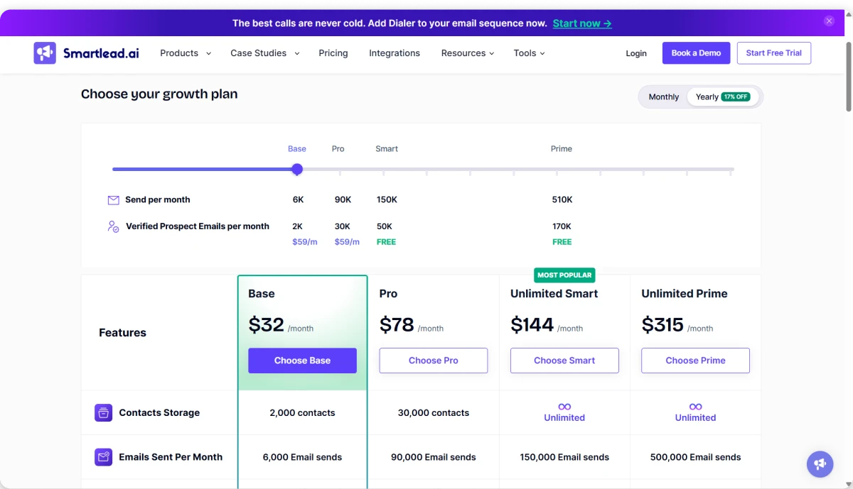 Smartlead Pricing