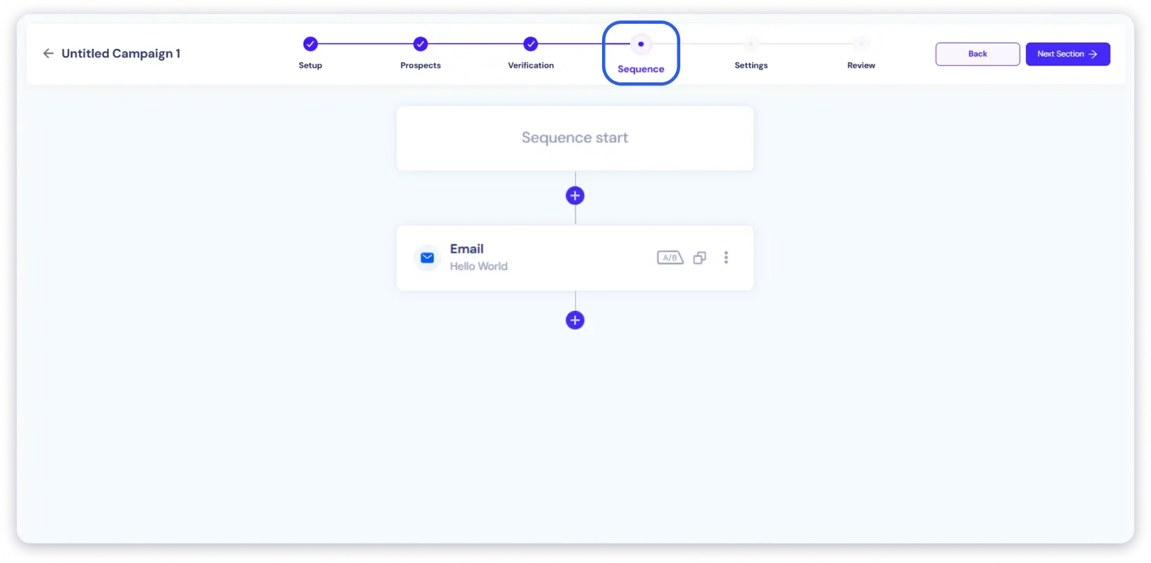 Sparkle.io Cold Email Software Sequences