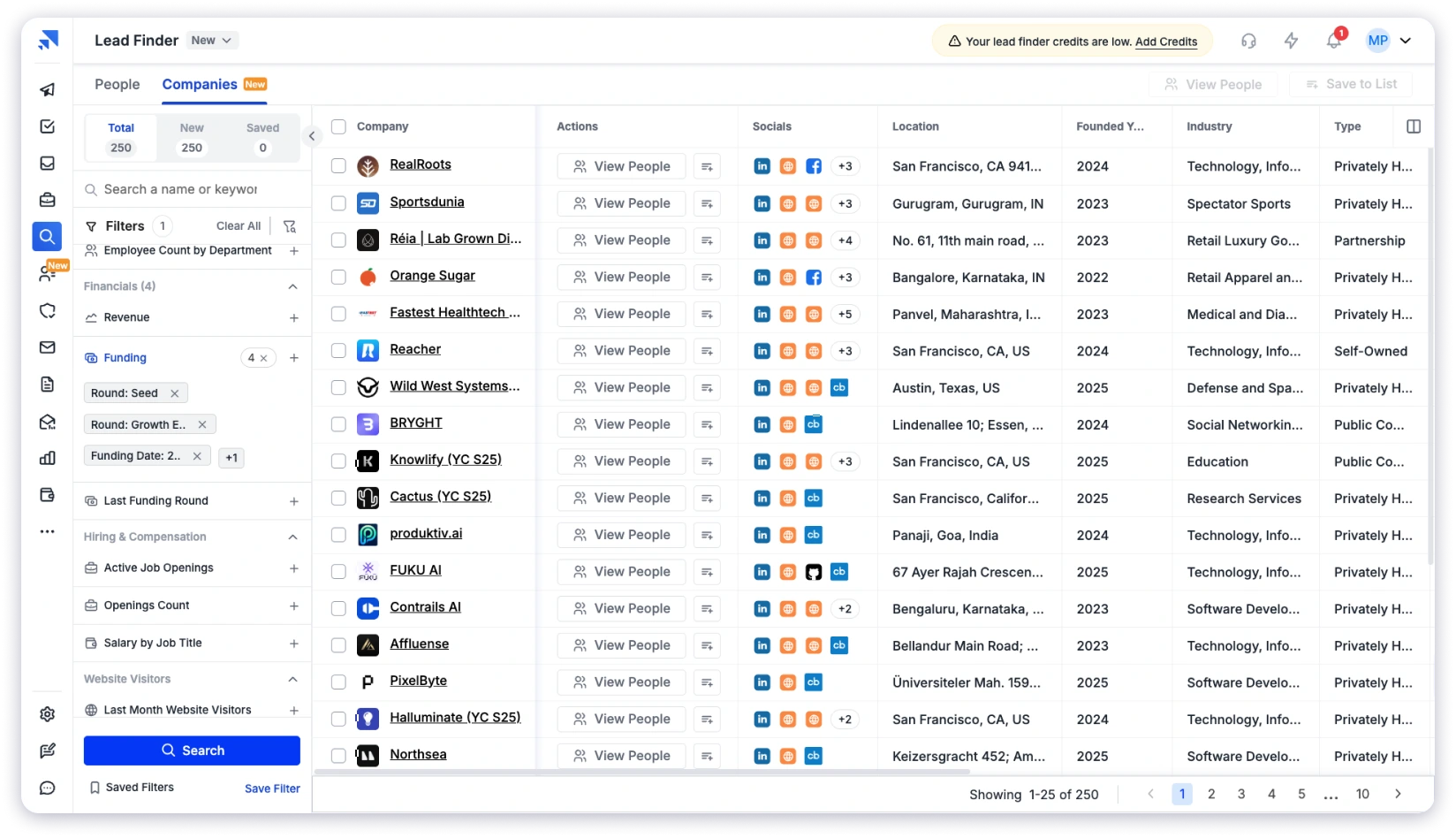 Saleshandy Lead Finder with 800M+ database and enrichment.