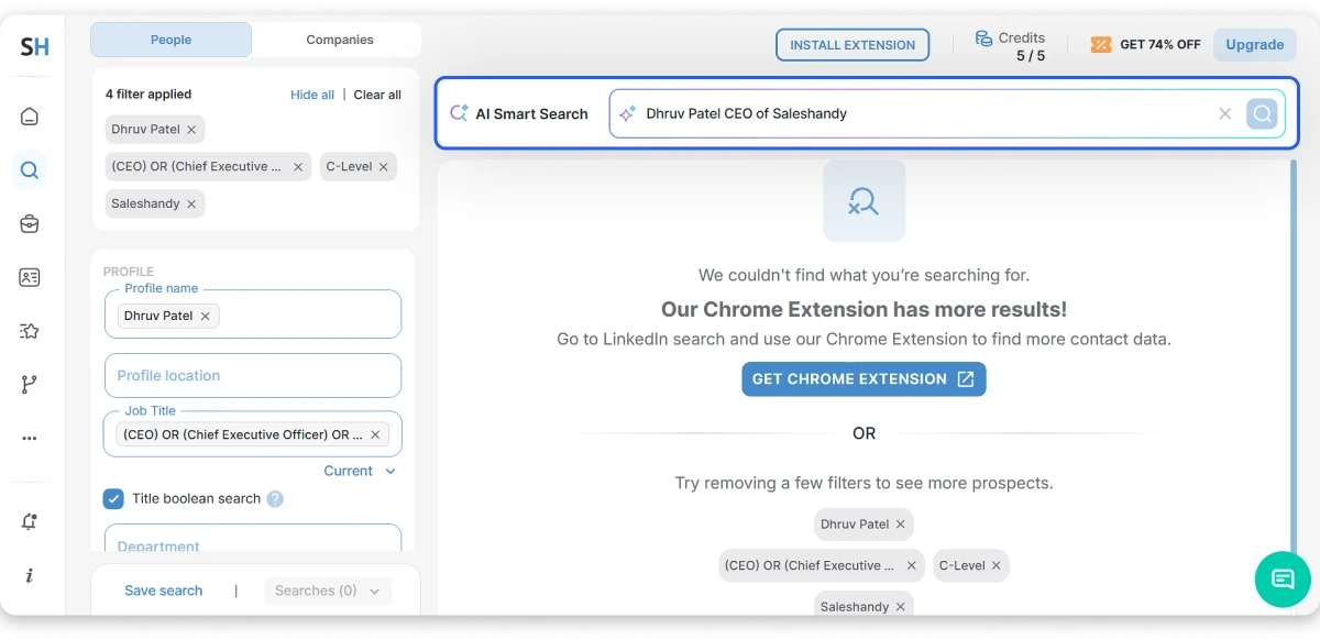 SignalHire email finding tool
