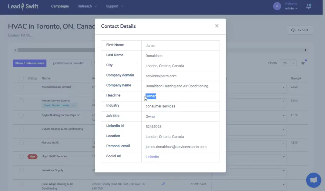 Leadswift the best d7 lead finder alternative