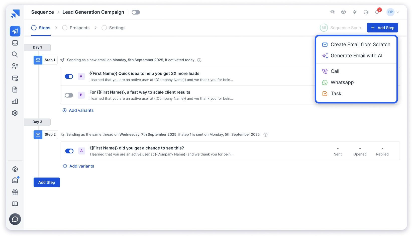 Saleshandy Multichannel outreach tools