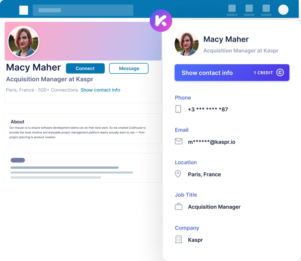 Kaspr email extraction