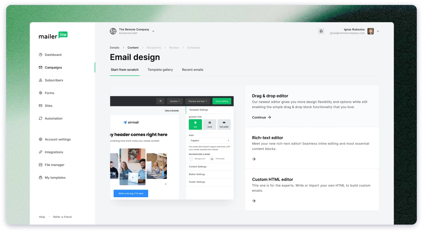 Mailerlite best email automation software