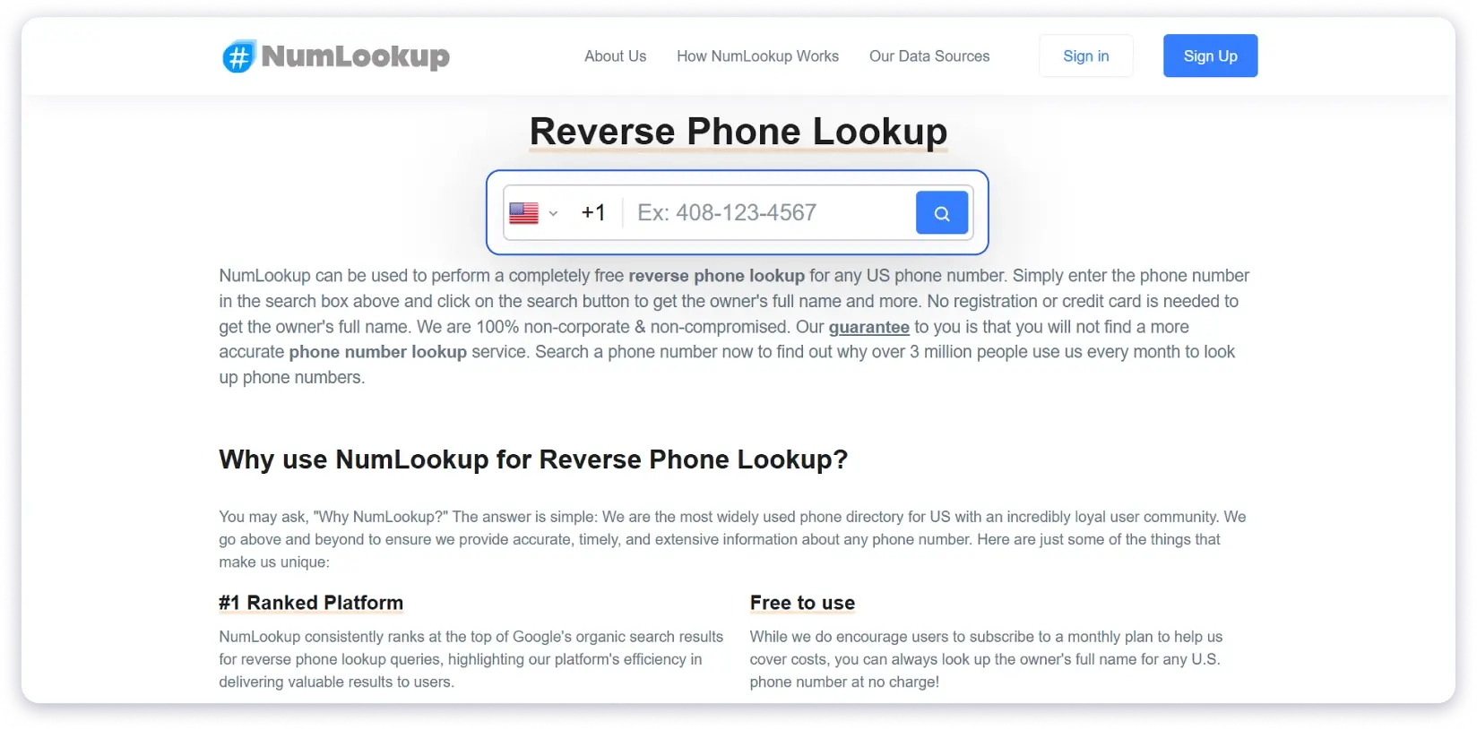 Reverse Phone Number LookUp Tool