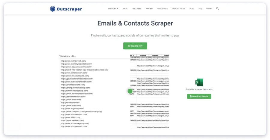 OutScraper Email Scraping Tool