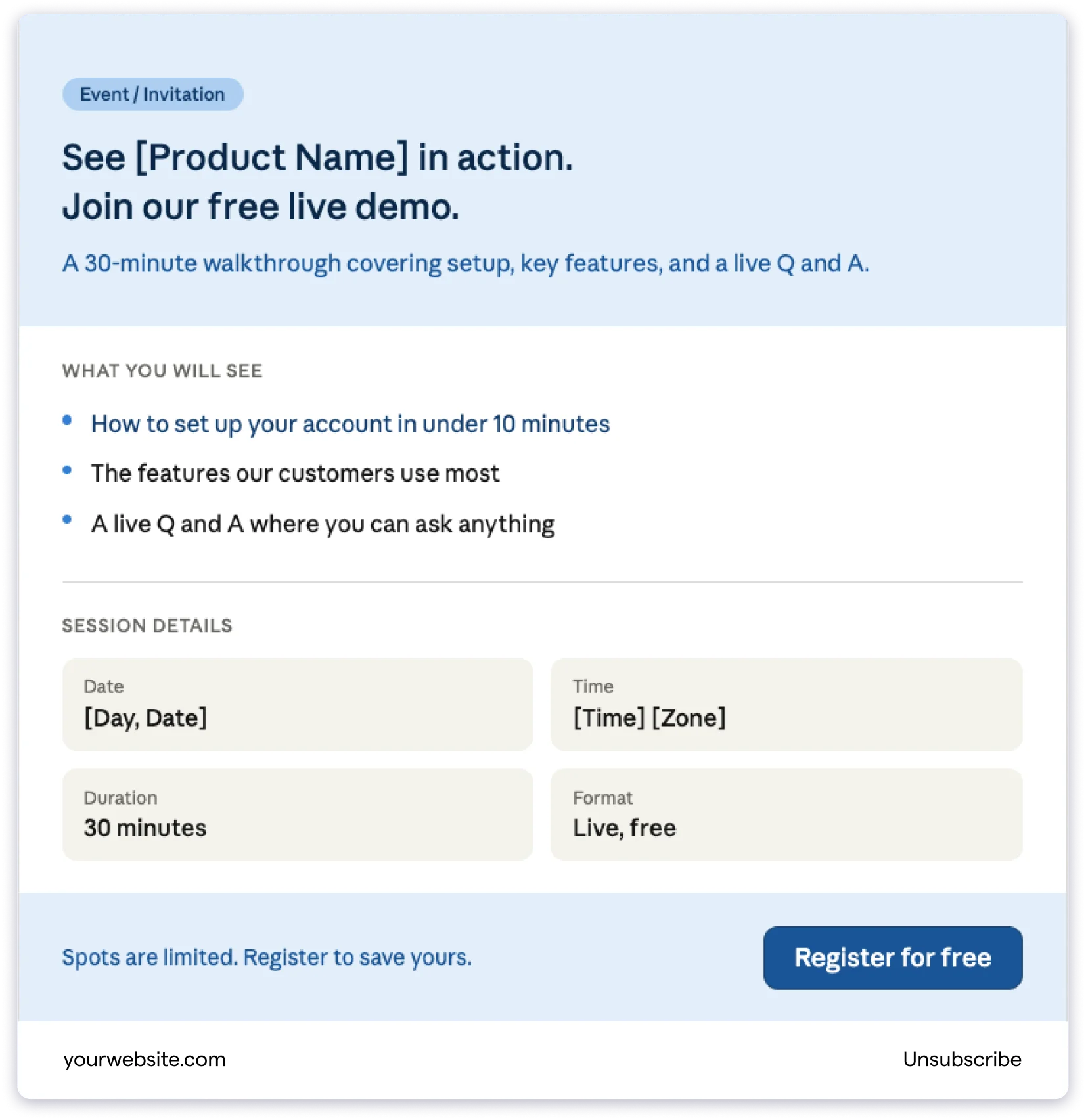 Product Demo/Trial Newsletter