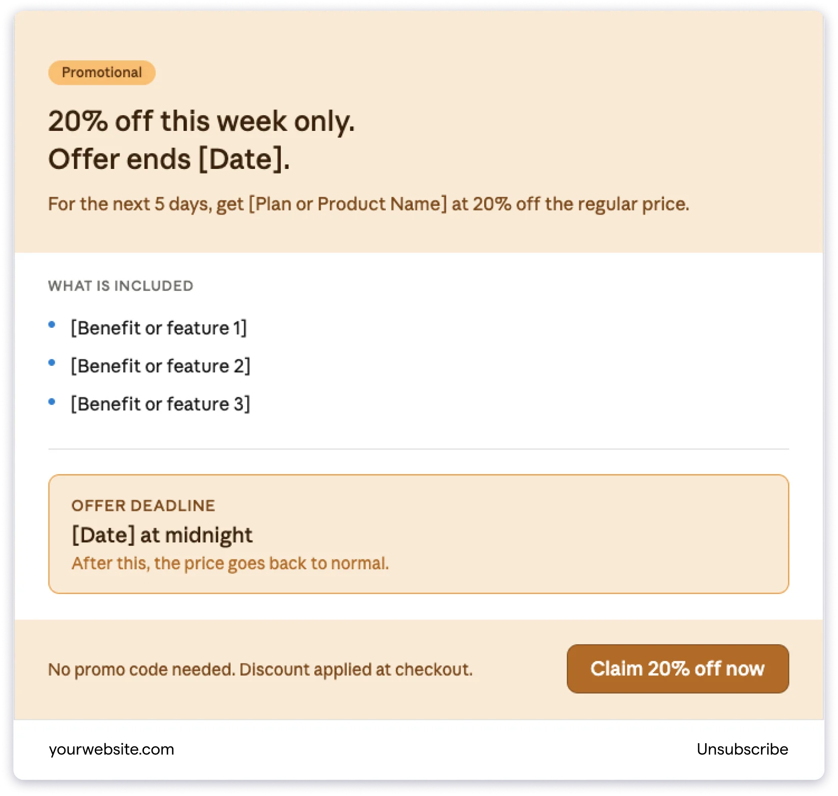 Limited Offer/ Discount Newsletter