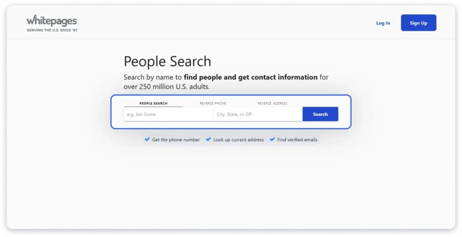 WhitePages for Phone Number Lookup