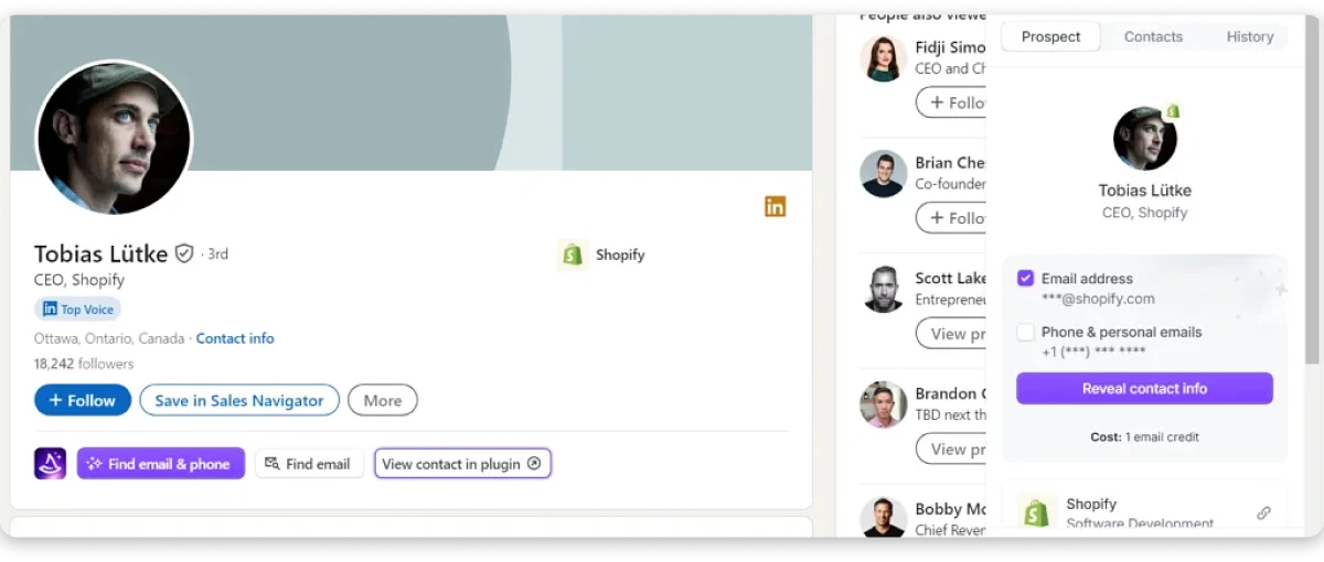 Wiza email extraction