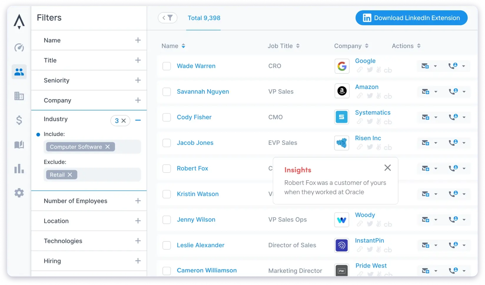 Apollo.io dashboard