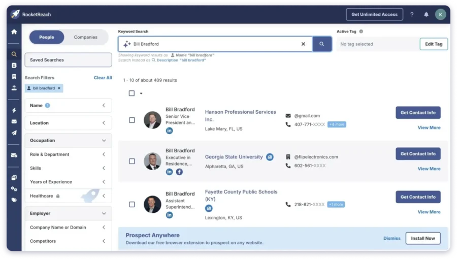 rocketreach lead finder

