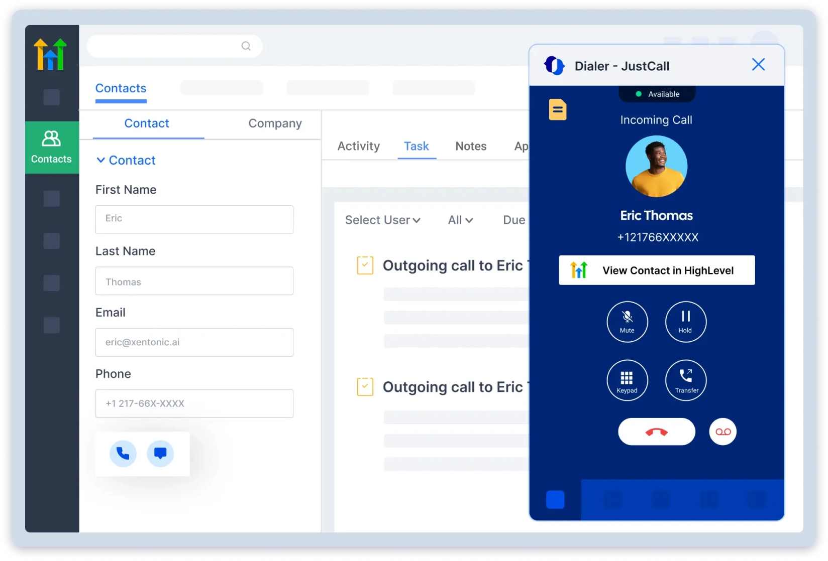 Justcall cold calling software