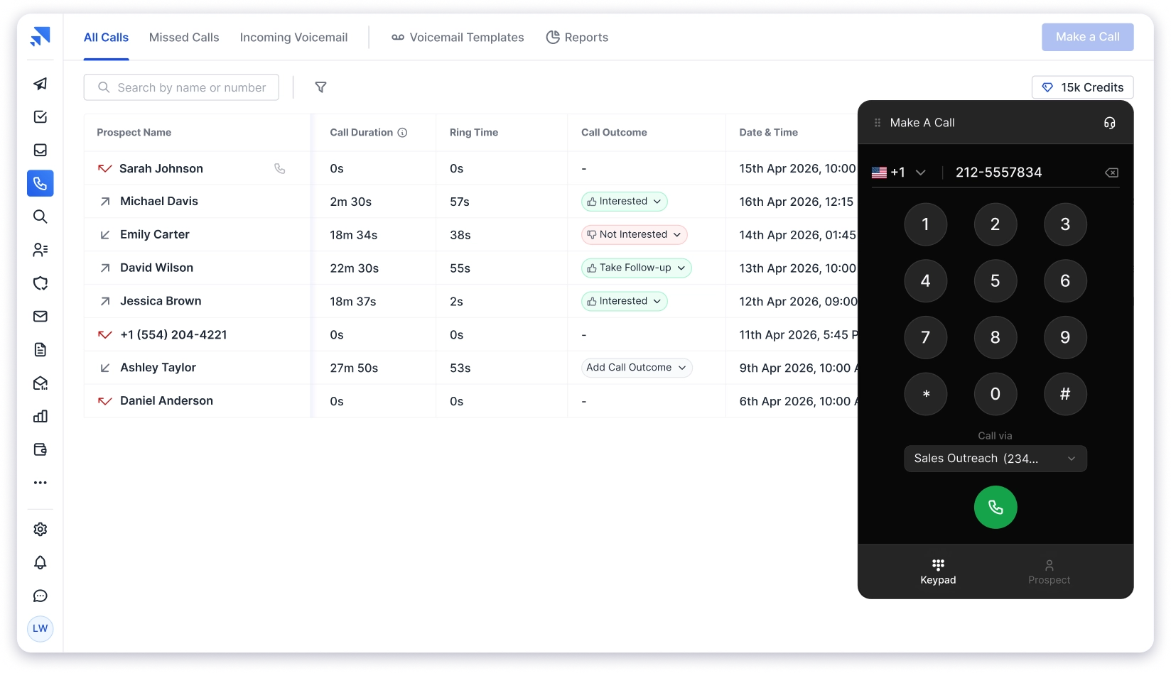 Saleshandy Dialer- best cold call software