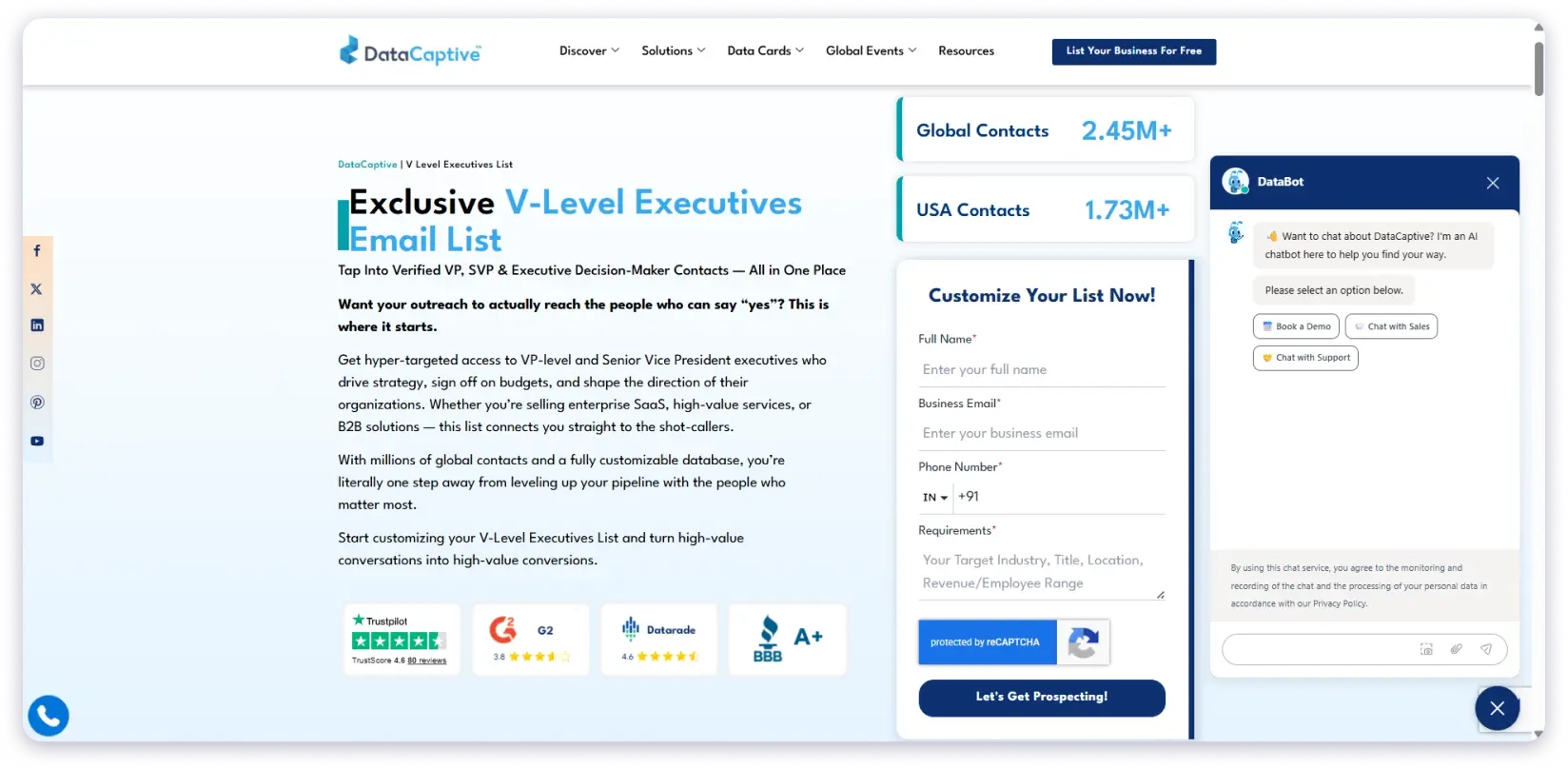 Data Captive - VP Email Database Provider