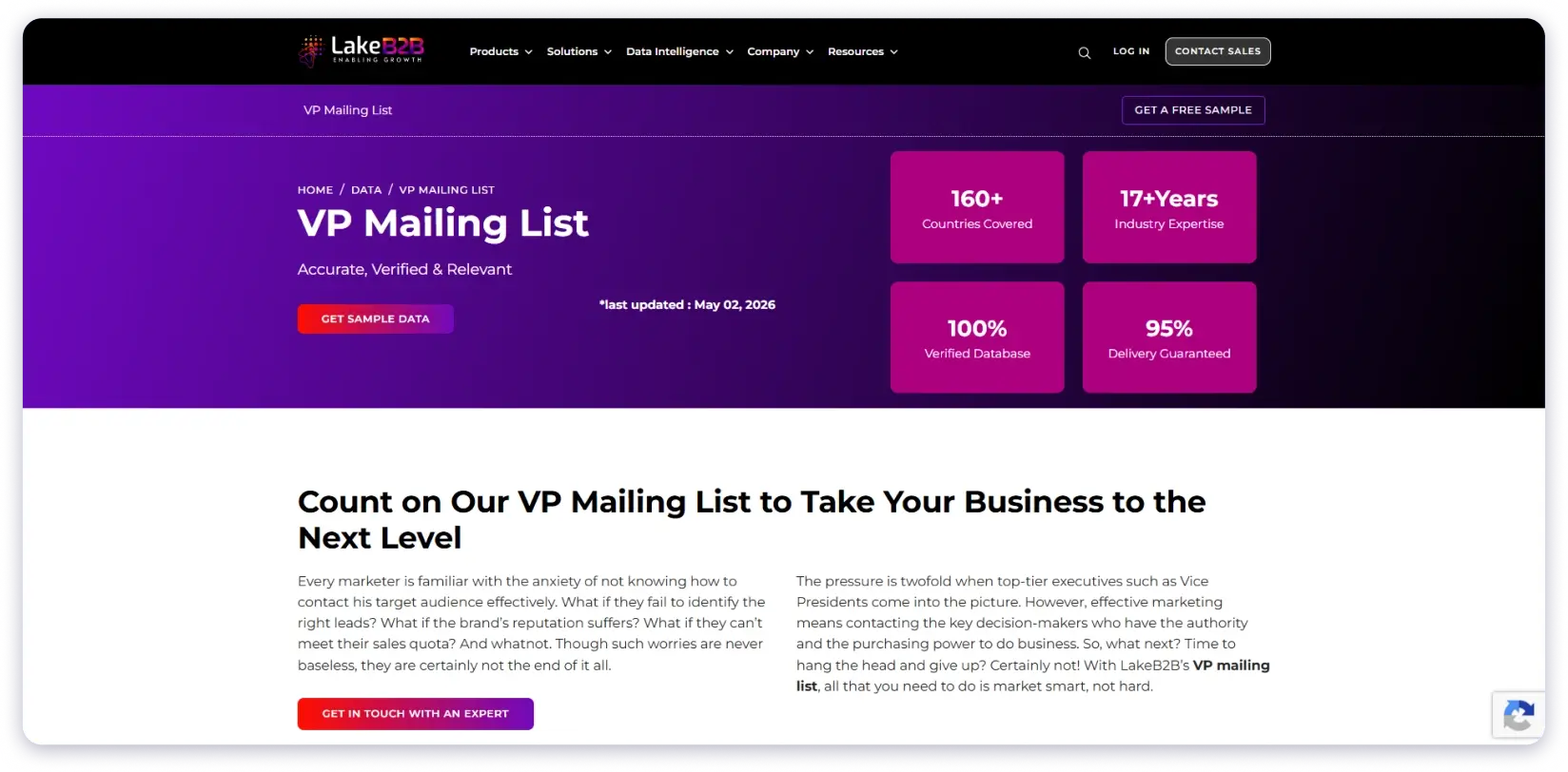 LakeB2B - Best VP Email List Provider