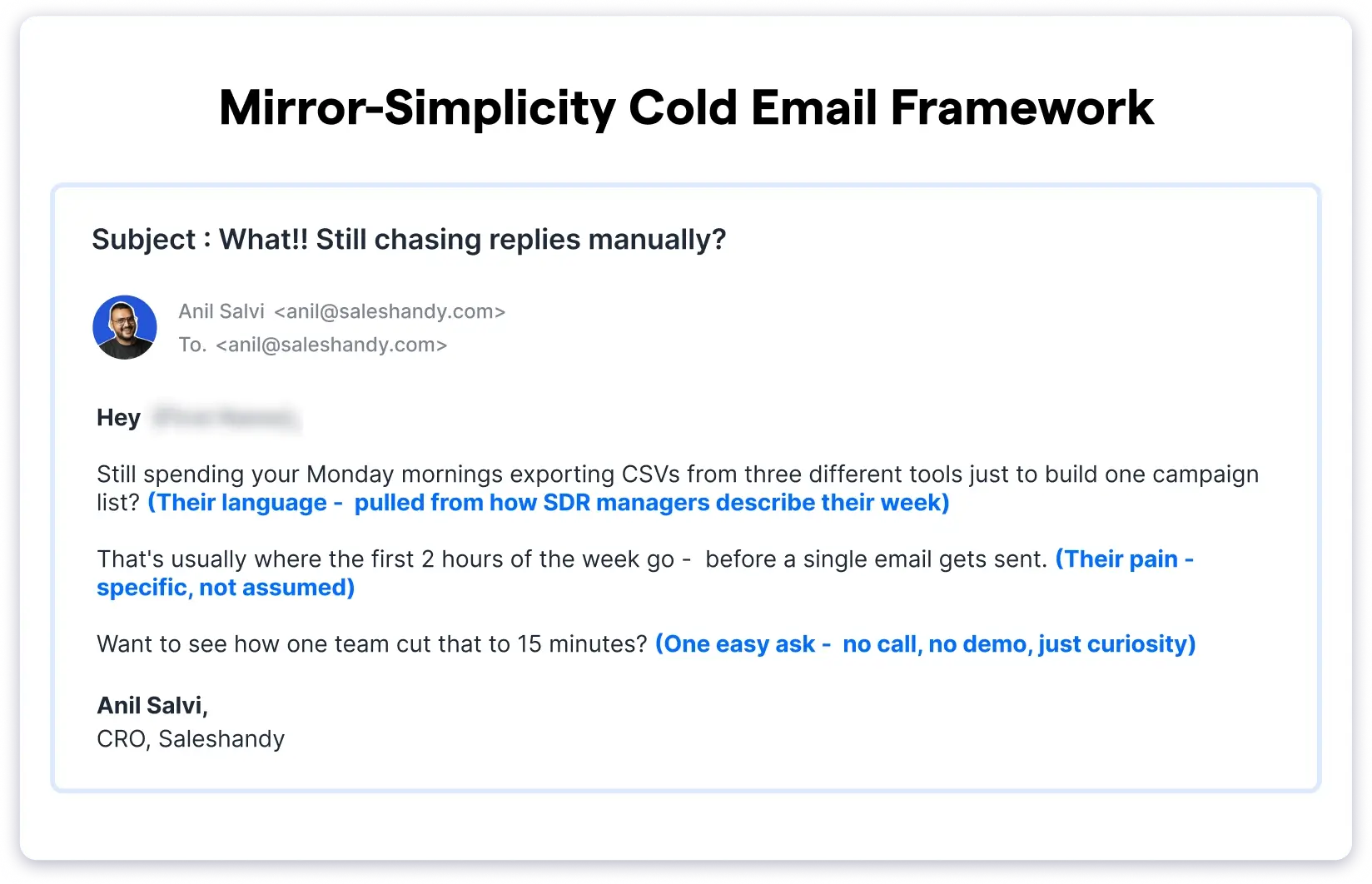 Mirror-Simplicity Cold Email Framework
