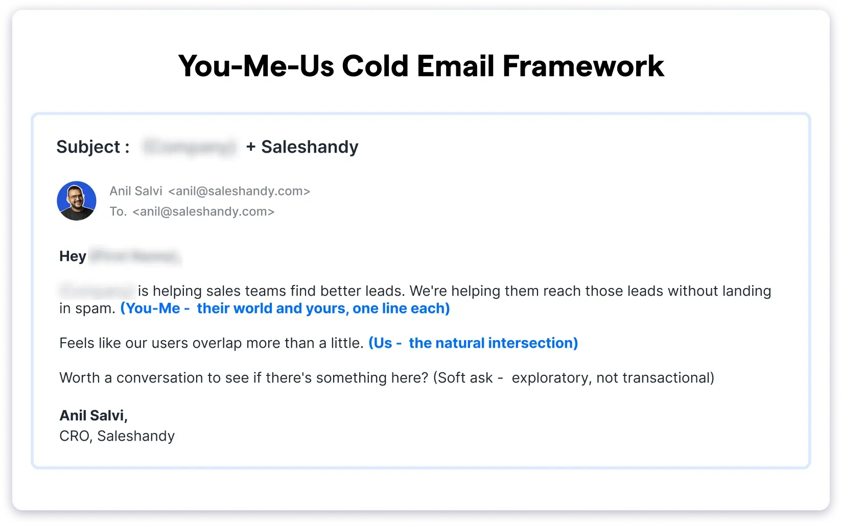 You-Me-Us Cold Email Framework
