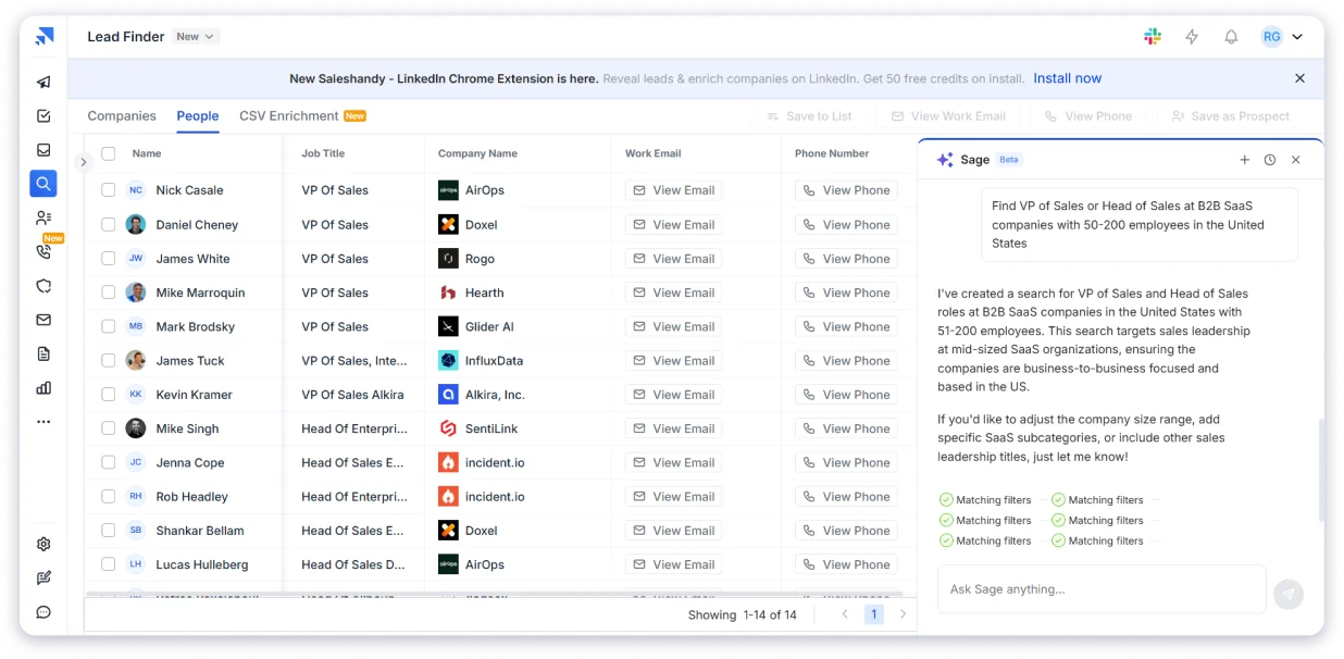 Lead Finder with 852M+ contact database.