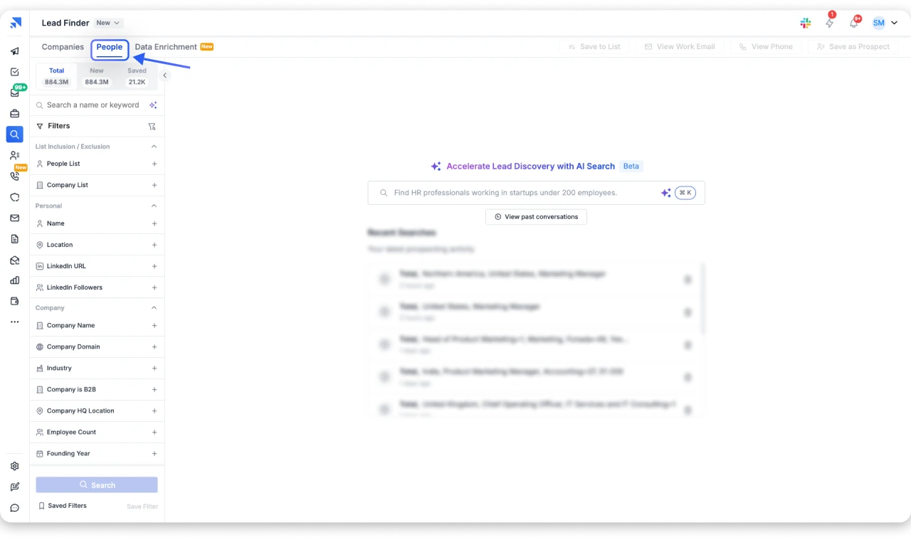 Saleshandy Lead Finder to find Business Phone Numbers