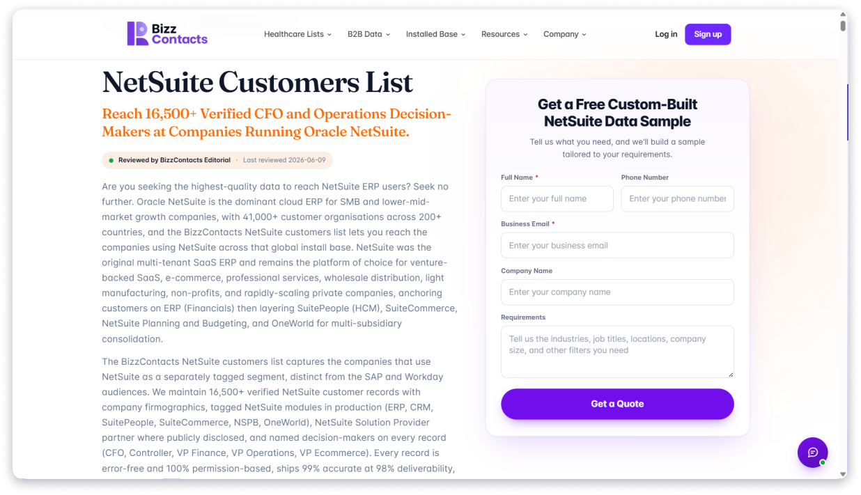 How to Build a NetSuite Users Email List With BizzContacts