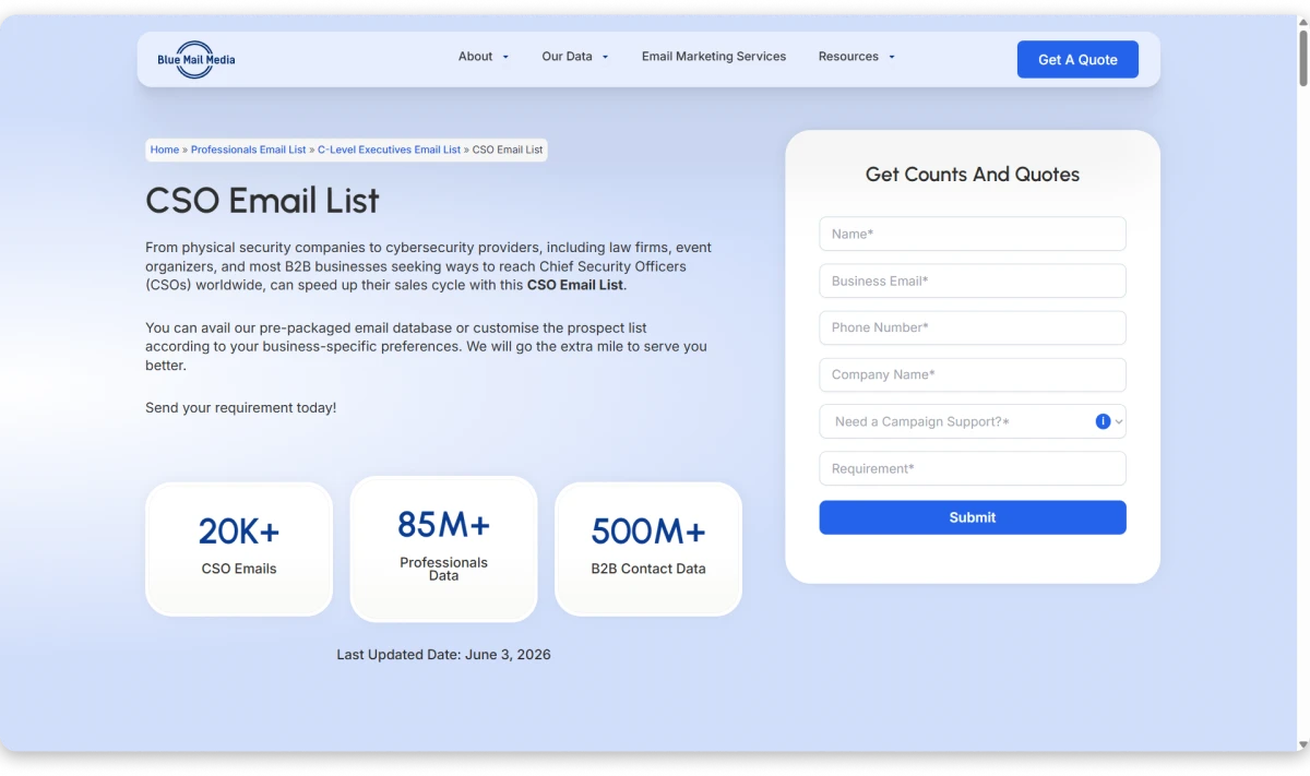 How to find the CSO email list by Blue Mail Media
