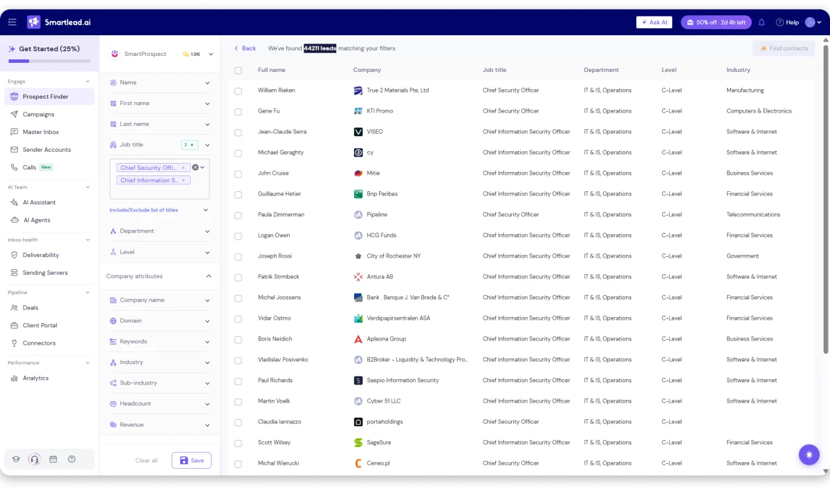 How to find the CSO list using Smartlead