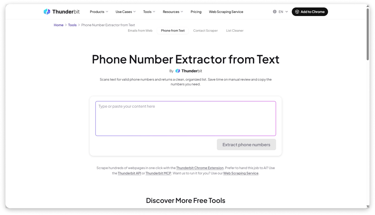 Thunderbit Phone Number Extractor