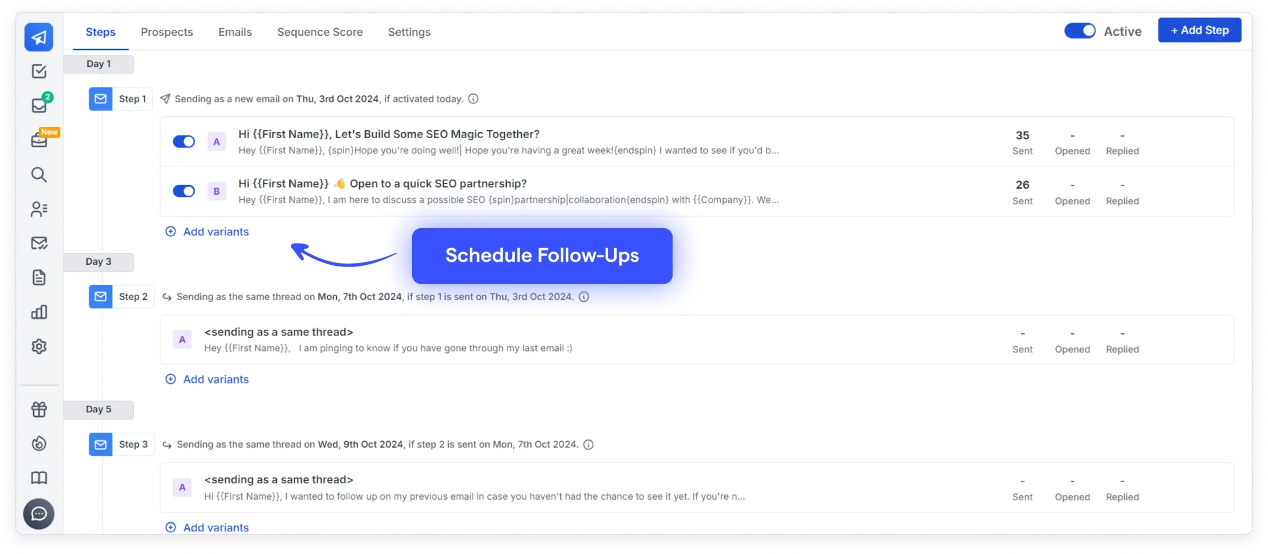 Automate Follow-up With Saleshandy