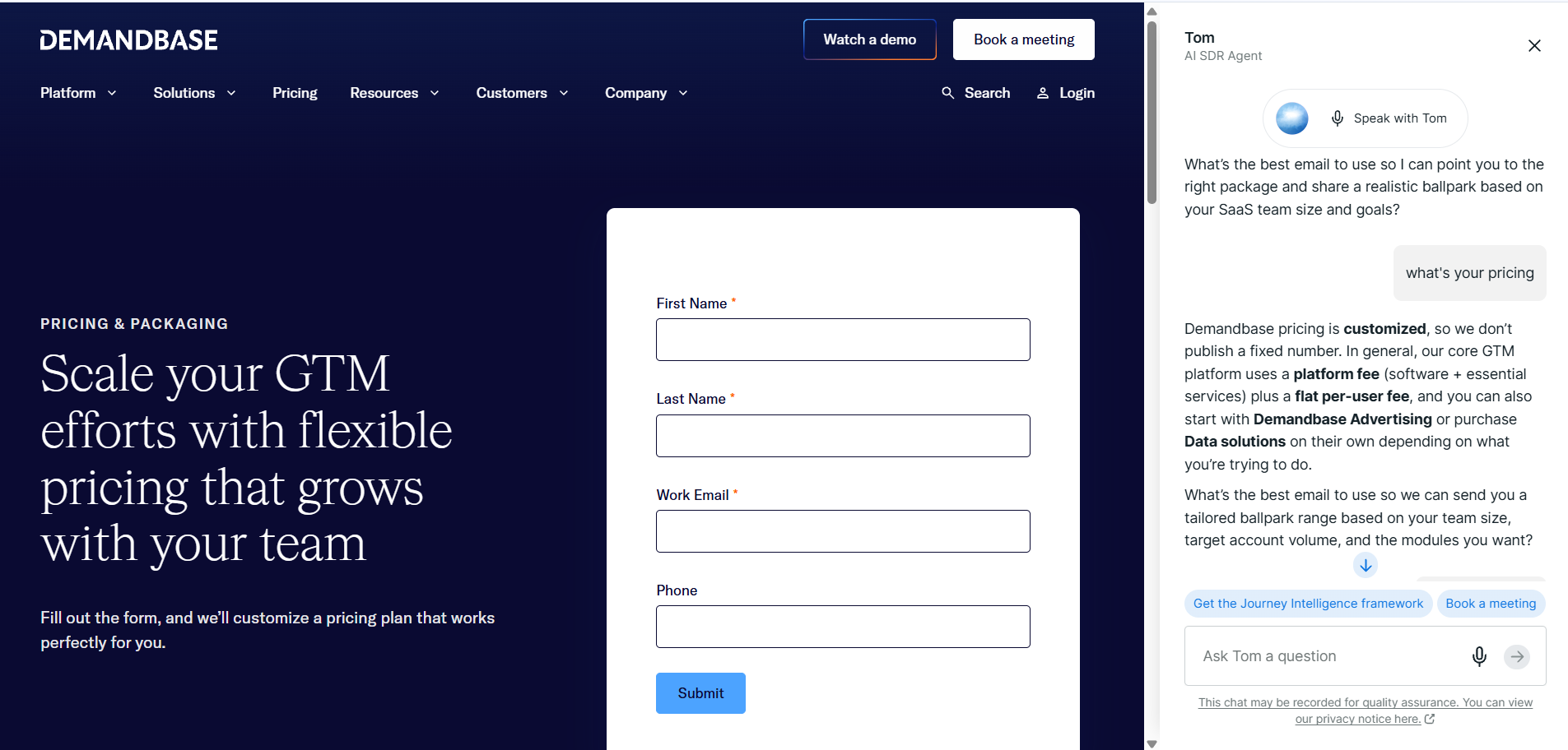 demandbase customer support