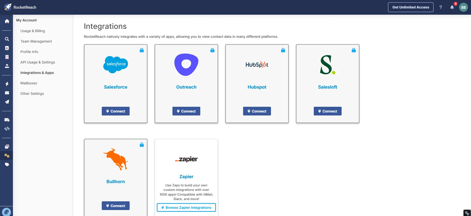 RocketReach Integrations 