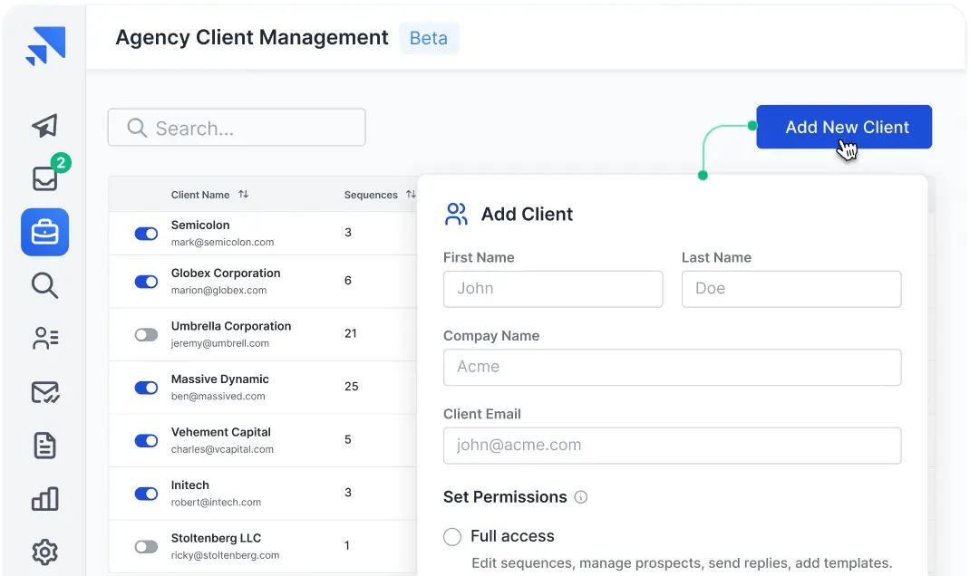 One Dashboard for Clients & Teams
