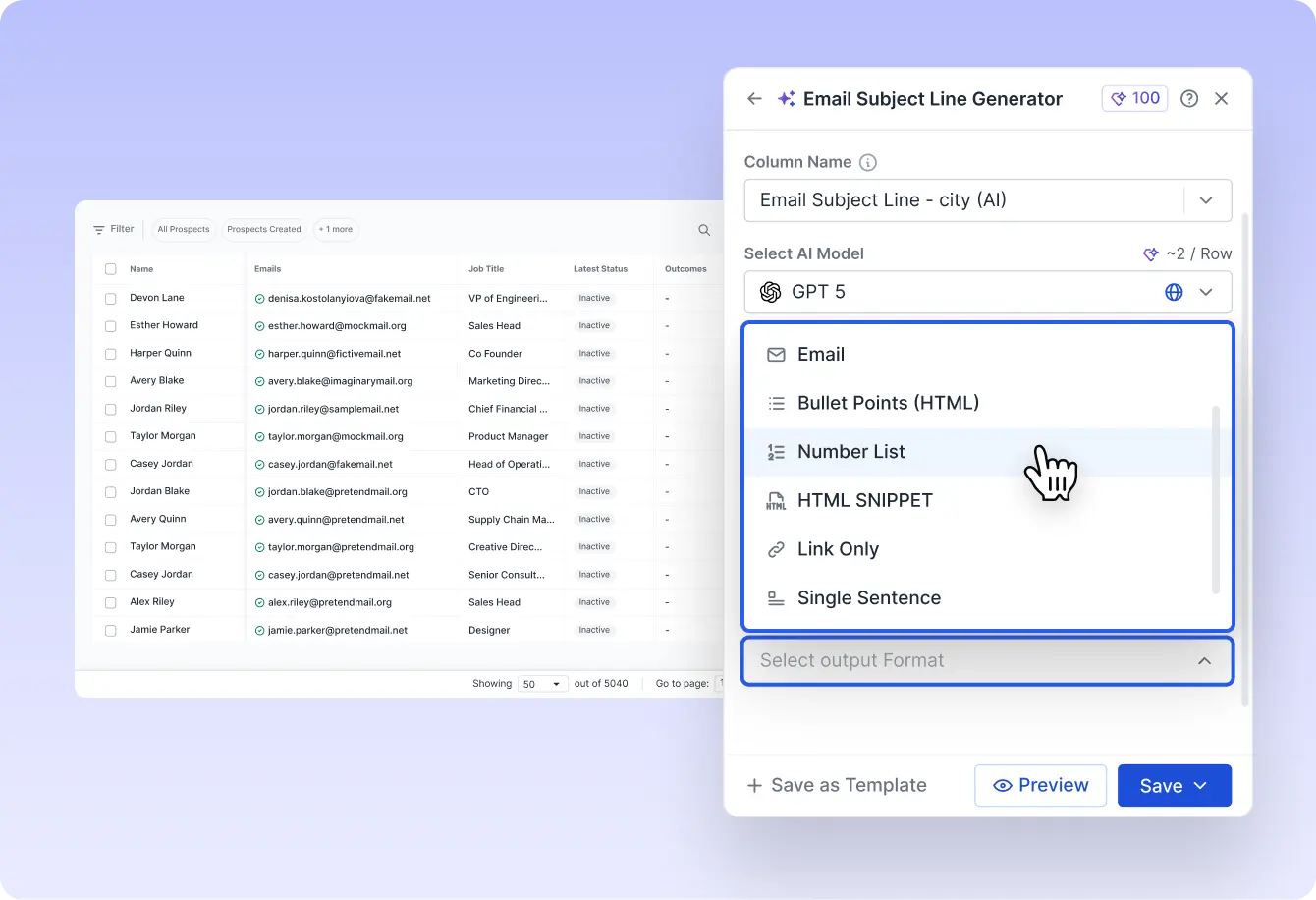 Get Multiple Output Formats